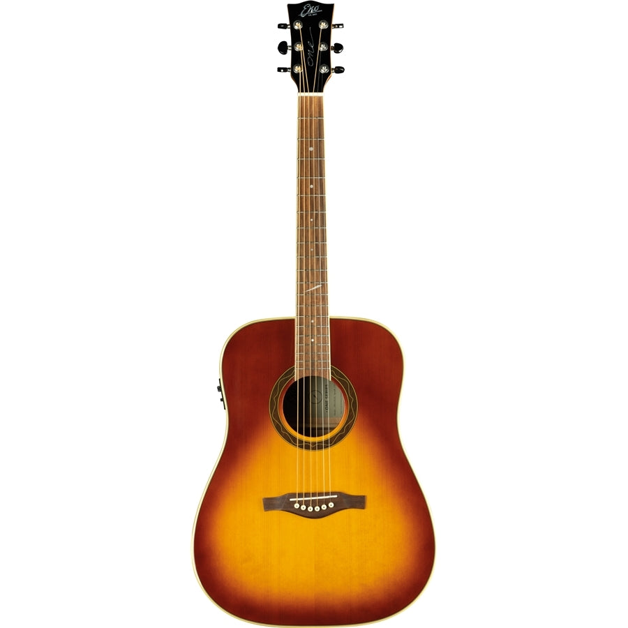 Chitarra Acustica EKO D150 Vintage Burst - Top Abete Laminato, Manico Mogano, Scala 650mm, Sunburst - Foto 4