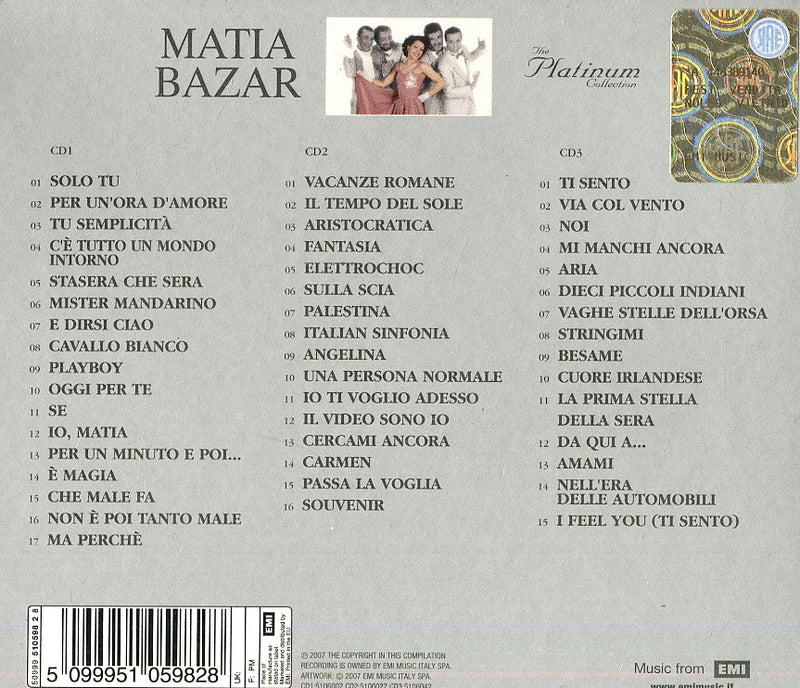 Matia Bazar - The Platinum Collection (3 Cd)