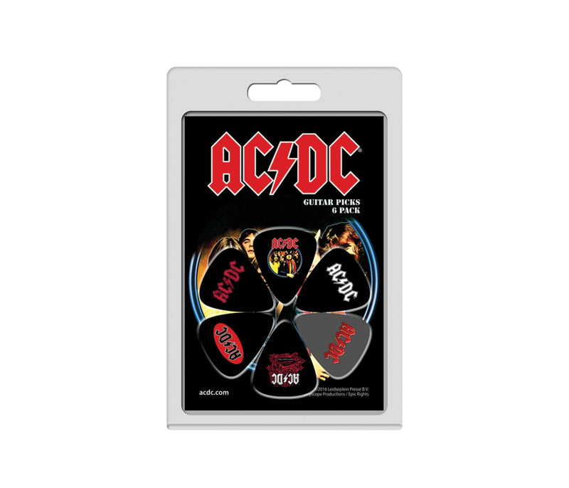 PLETTRI AC/DC - CONFEZIONE 6 PLETTRI SERIGRAFATI - LP-ACDC1