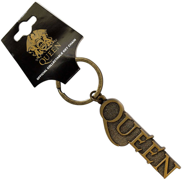 QUEEN - GOLD LOGO -  PORTACHIAVI