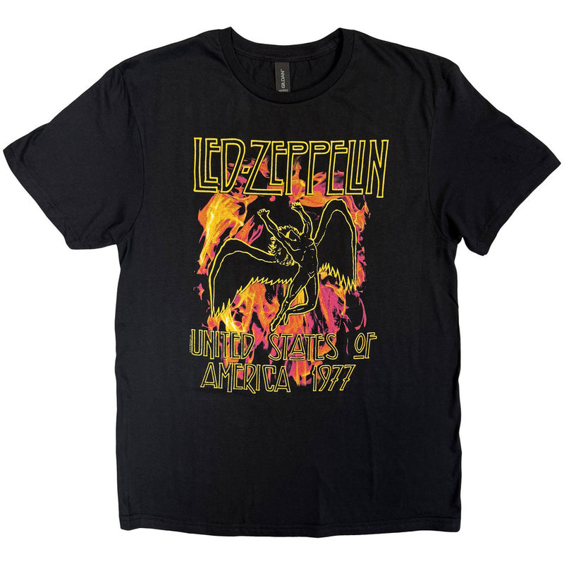 LED ZEPPELIN - Black Flames (Black) - T-SHIRT