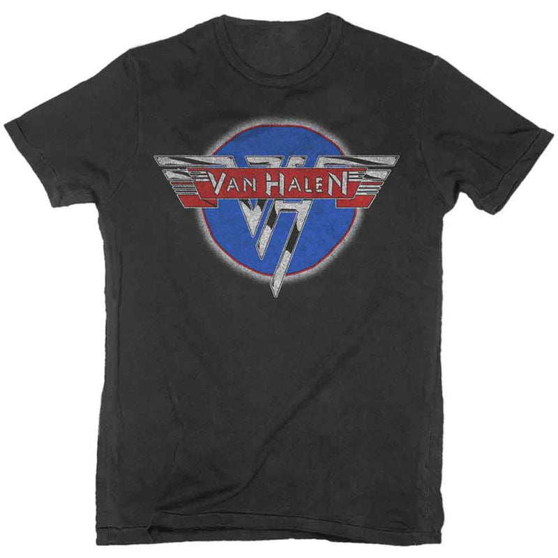 VAN HALLEN - Chrome Logo (Black) - T-SHIRT