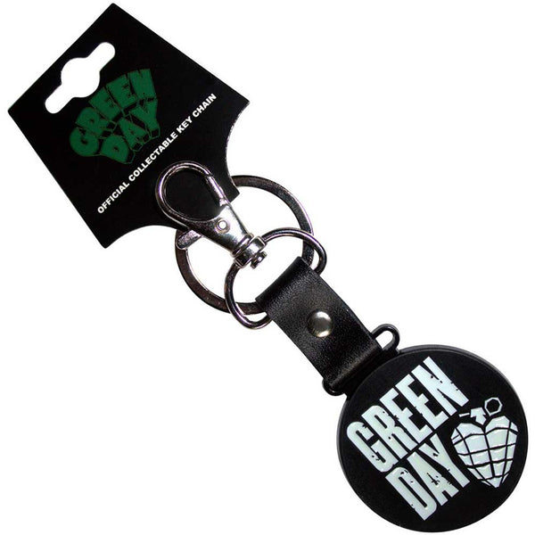 Green Day - Stacked Logo & Grenade Circle (Glow-in-the-Dark) - PORTACHIAVI