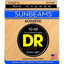 SET CORDE CHITARRA ACUSTICA DR - SUNBEAMS  10-48