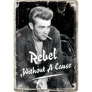 TARGA METALLO JAMES DEAN SMOKING 10X14 CM