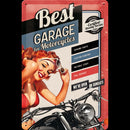TARGA METALLO  BEST GARAGE RED 20X30 CM