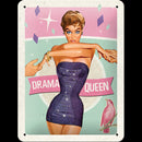 TARGA METALLO DRAMA QUEEN 15X20 CM