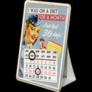 TARGA CALENDARIO METALLO DIET FOR A MONTH 10X14
