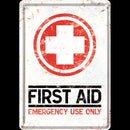 TARGA METALLO FIRST AID 10X14 CM