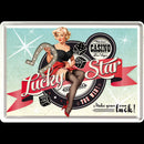 TARGA METALLO LUCKY STAR 10X14