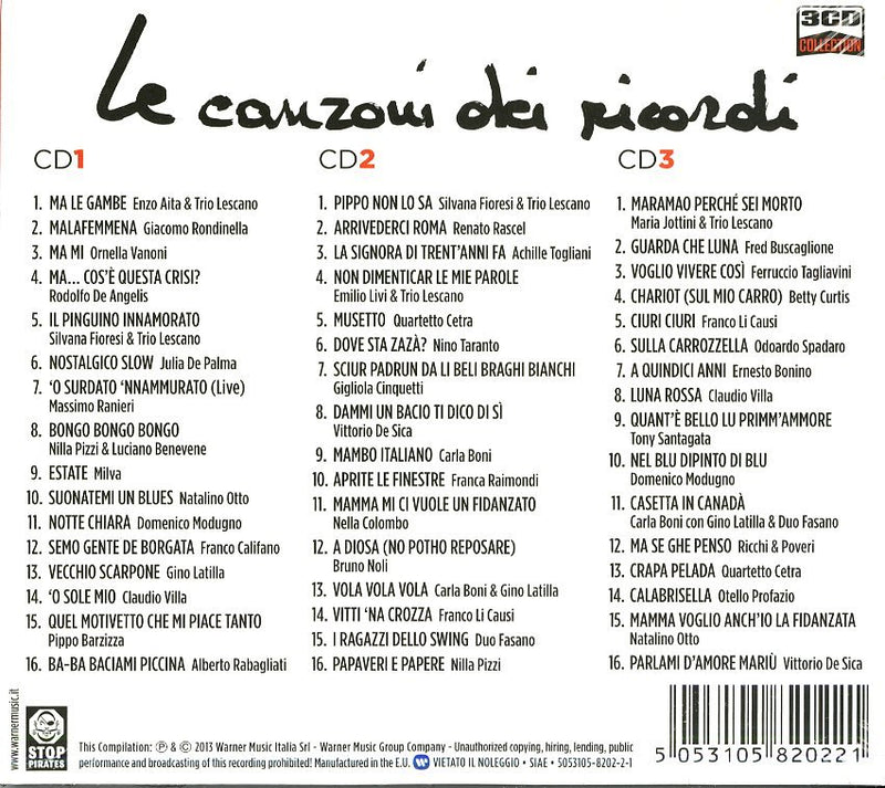 Canzoni Dei Ricordi (Le) - Collection (3 Cd)