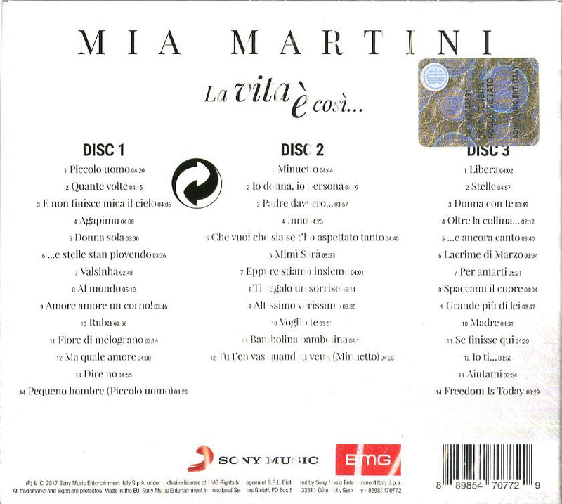 MIA MARTINI  - LA VITA E' COSI'... (MIA MARTINI BEST OF)