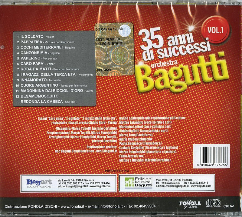 Orchestra Bagutti - 35 Anni Di Successi