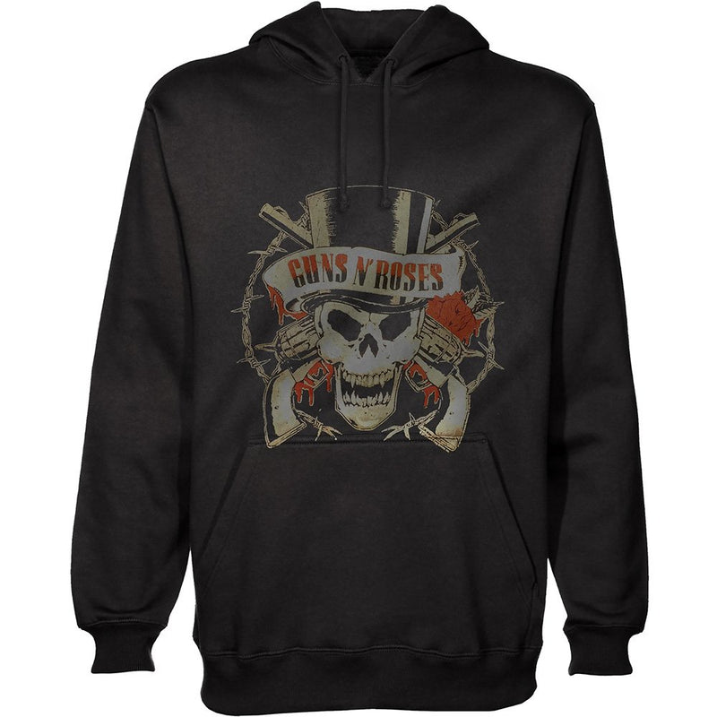 GUNS N' ROSES - DISTRESSED SKULL FELPA PULLOVER