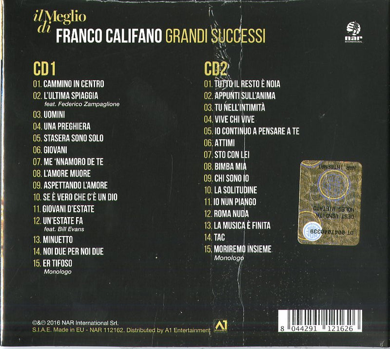 Franco Califano - Il Meglio Di Franco Califano Grandi Successi (2 Cd)