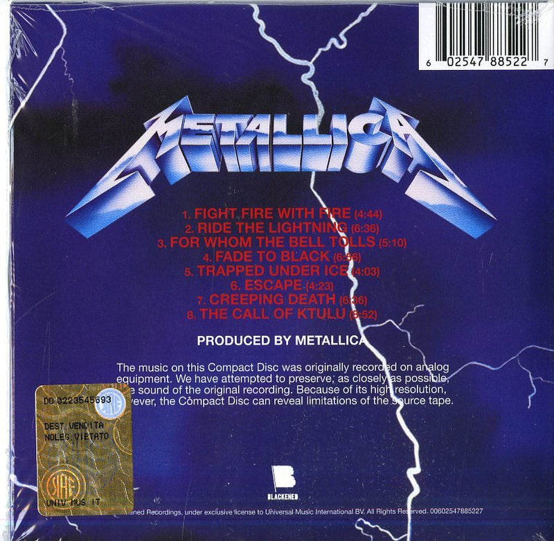Metallica - Ride The Lightening (Remastered)