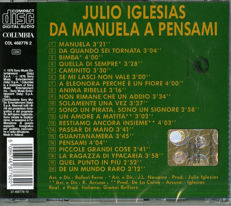 Julio Iglesias - Da Manuela A Pensami