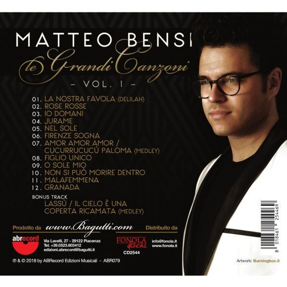 MATTEO BENSI  - LE GRANDI CANZONI DEL PASSATO