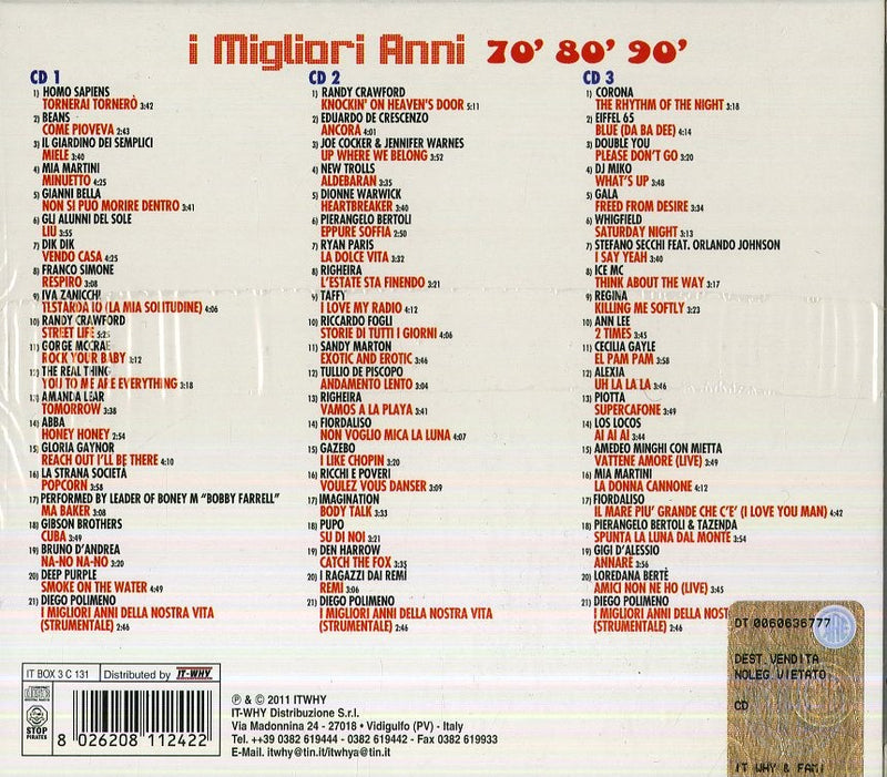 Migliori Anni (I) - 70/80/90 (3 Cd)