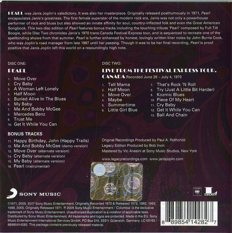 Janis Joplin - Pearl (2 Cd)