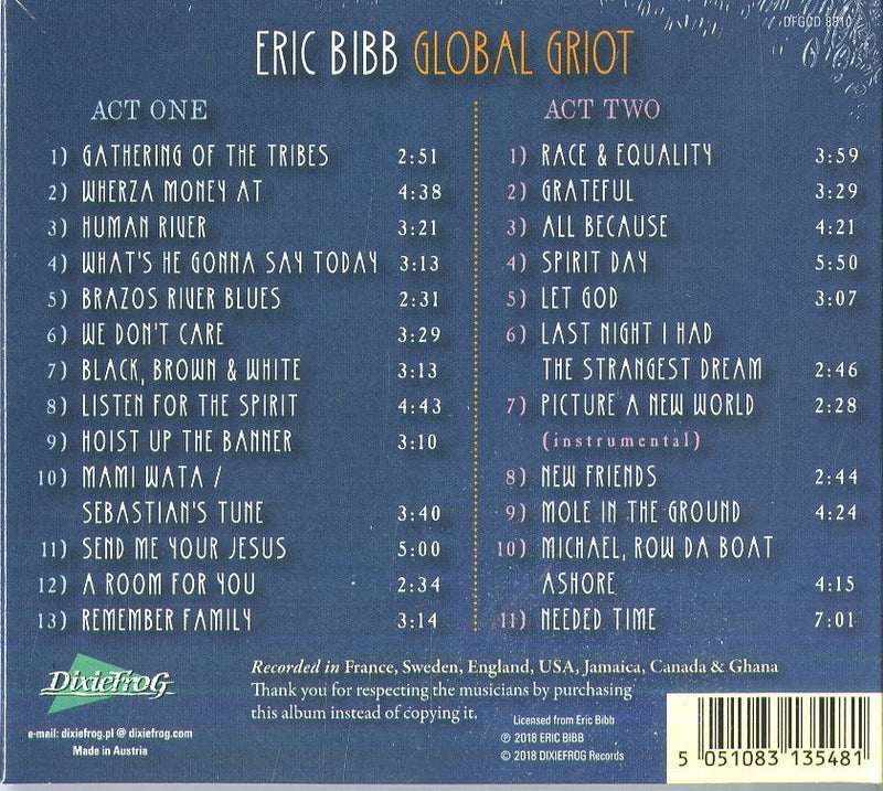 ERIC BIBB  - GLOBAL GRIOT (2CD)