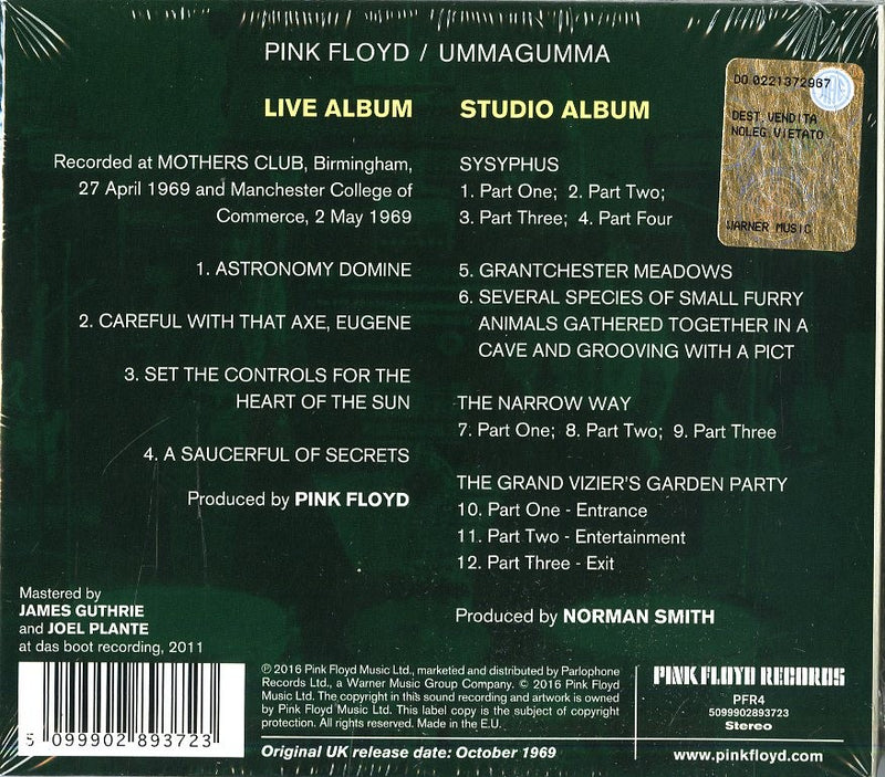 Pink Floyd - Ummagumma - Live Album (Discovery Edition) (2 Cd)