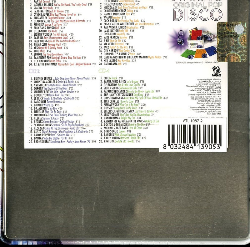 70 80 90 Original Pop Disco (4 Cd)