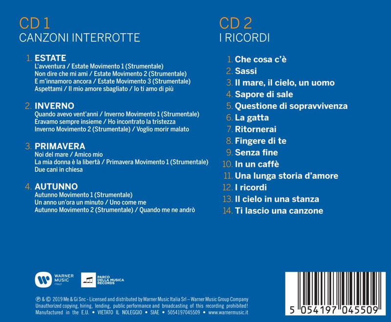 GINO PAOLI - APPUNTI DI UN LUNGO VIAGGIO - CD