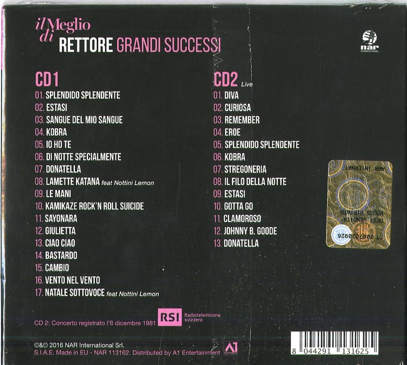 Rettore - Il Meglio Di Rettore Grandi Successi (2 Cd)