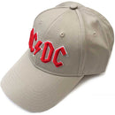 CAPPELLO BASEBALL AC/DC  SABBIA - LOGO ROSSO