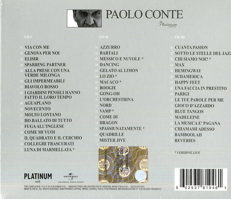 Paolo Conte - The Platinum Collection (3 Cd)