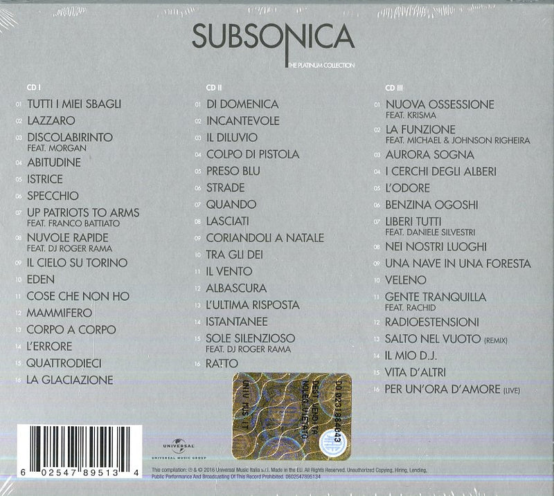 Subsonica - The Platinum Collection (3 Cd)