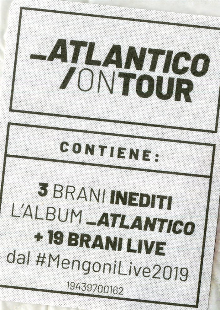 MENGONI MARCO - ATLANTICO ON TOUR - CD