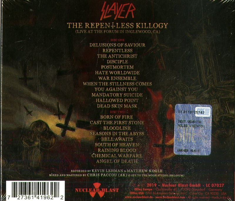 SLAYER - THE REPENTLESS KILLOGY (LIVE AT THE FORUM IN INGLEWOOD) - CD