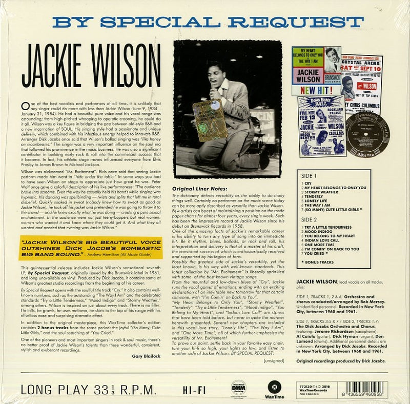 WILSON JACKIE - BY SPECIAL REQUEST [LP]