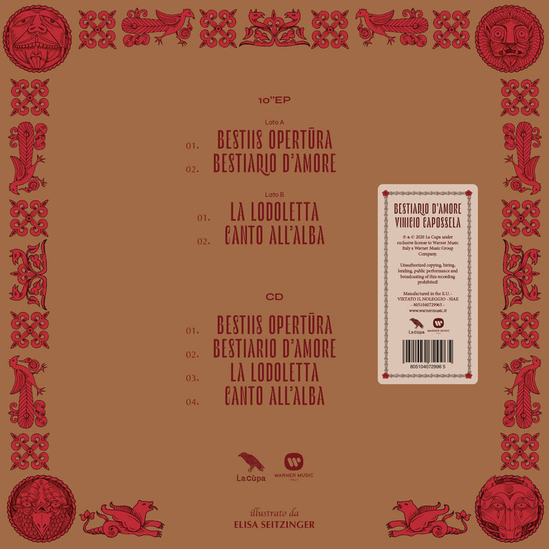 CAPOSSELA VINICIO - BESTIARIO D'AMORE - CD