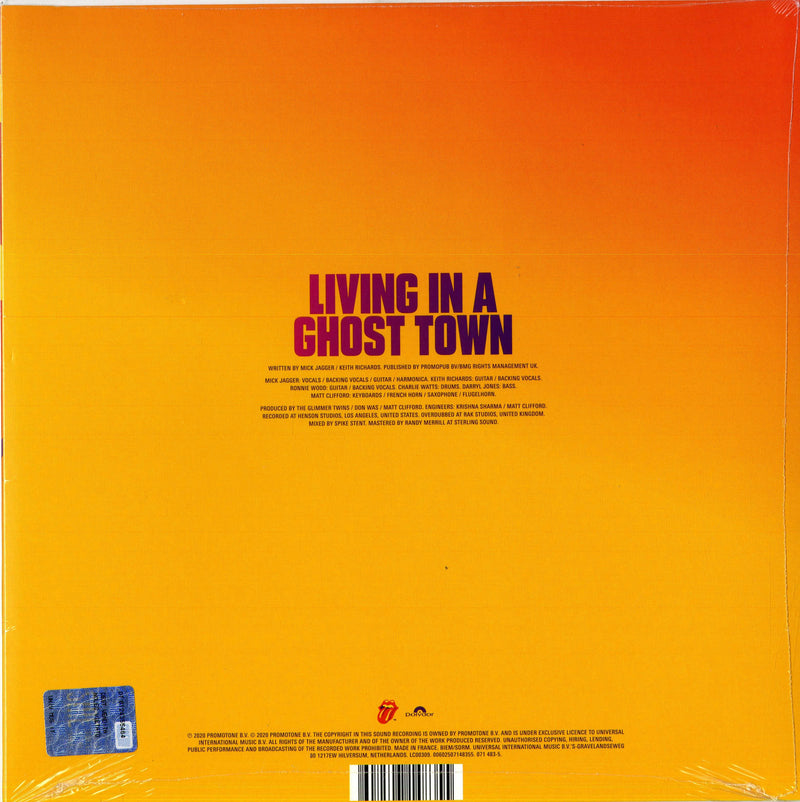 ROLLING STONES THE - LIVING IN A GHOST TOWN - 10'' ORANGE VILYL LTD.ED. - EP