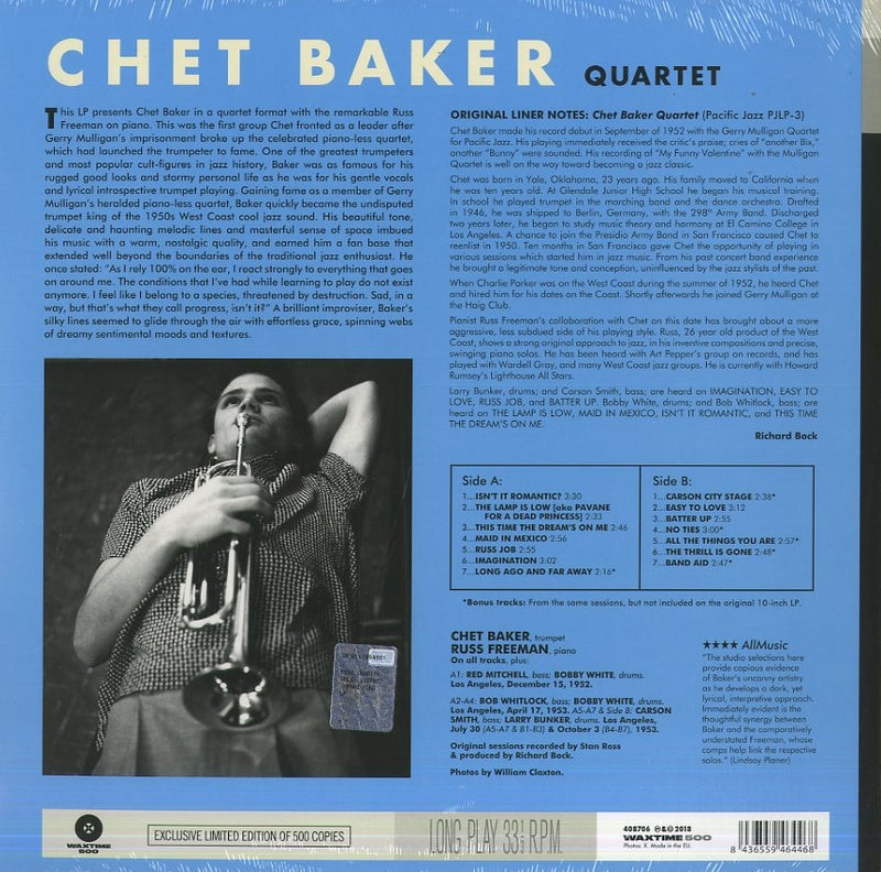 BAKER CHET - CHET BAKER QUARTET [LTD ED LP]