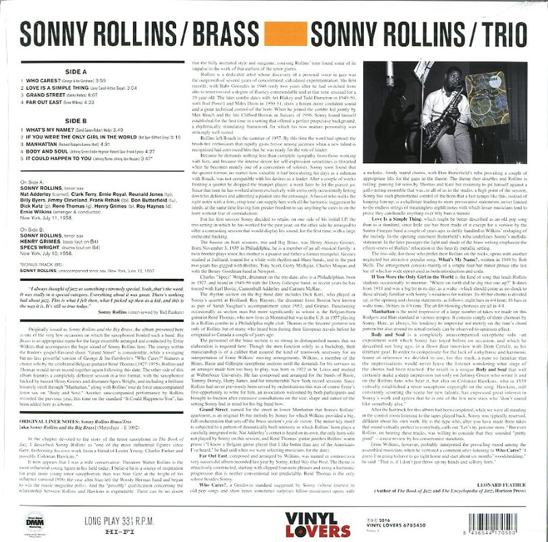 ROLLINS SONNY - BRASS / TRIO [LP]