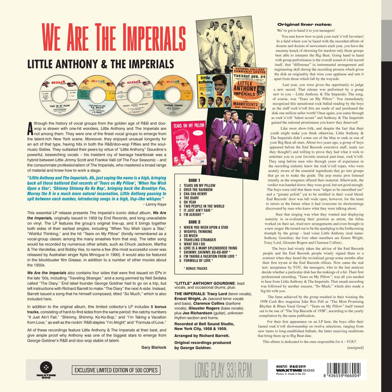 LITTLE ANTHONY & THE IMPERIALS - WE ARE THE IMPERIALS [LTD ED LP] - LP