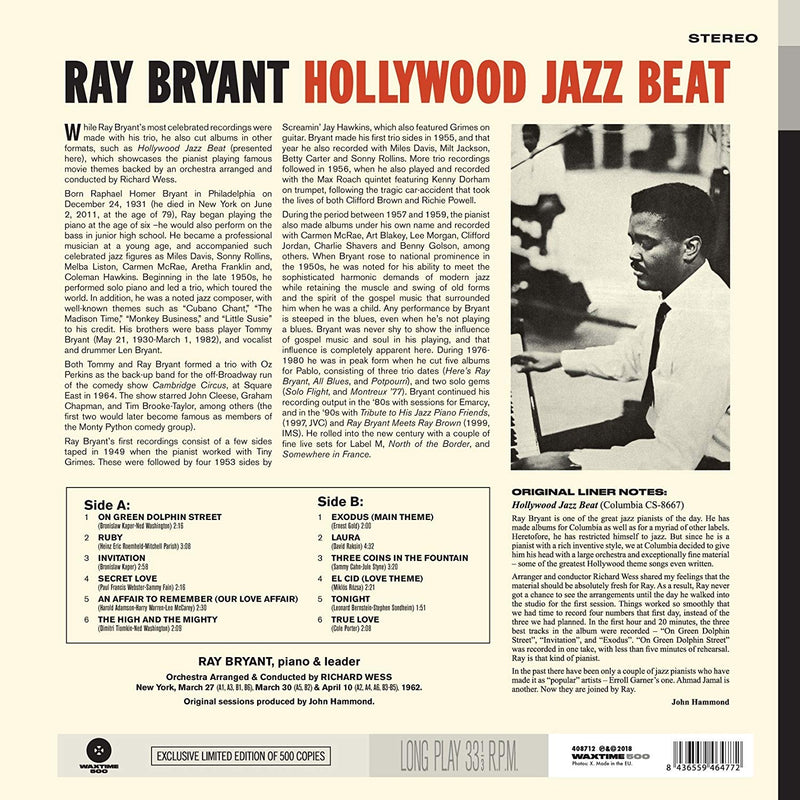 BRYANT RAY - HOLLYWOOD JAZZ BEAT [LTD ED LP]