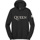 QUEEN- LOGO & CREST (APPLIQUE MOTIFS) FELPA PULLOVER