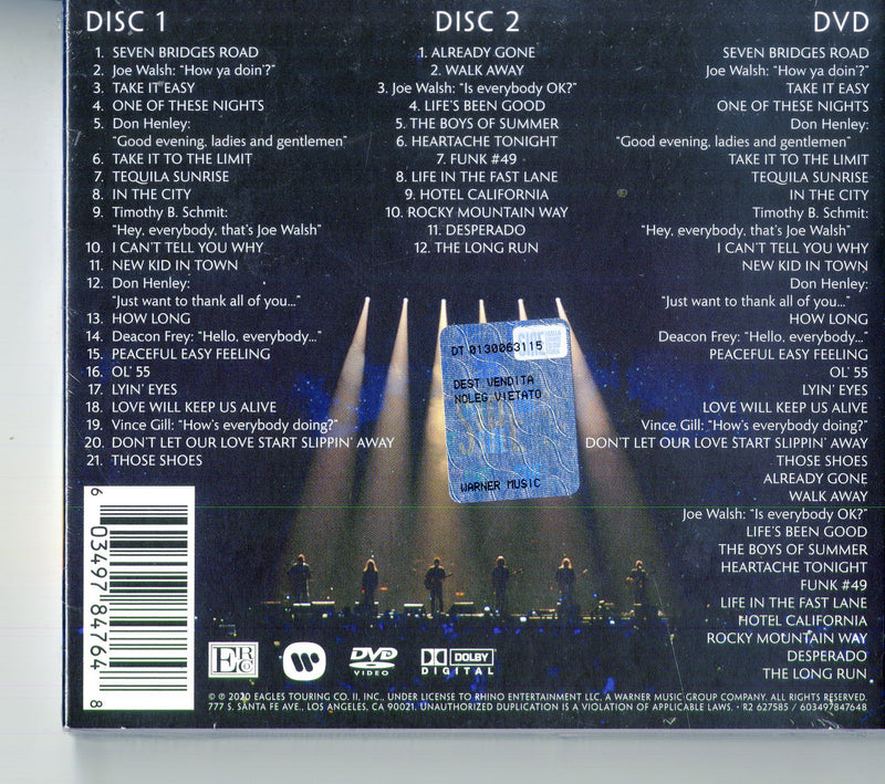 EAGLES - LIVE FROM THE FORUM MMXVIII (2CD+DVD) - CD