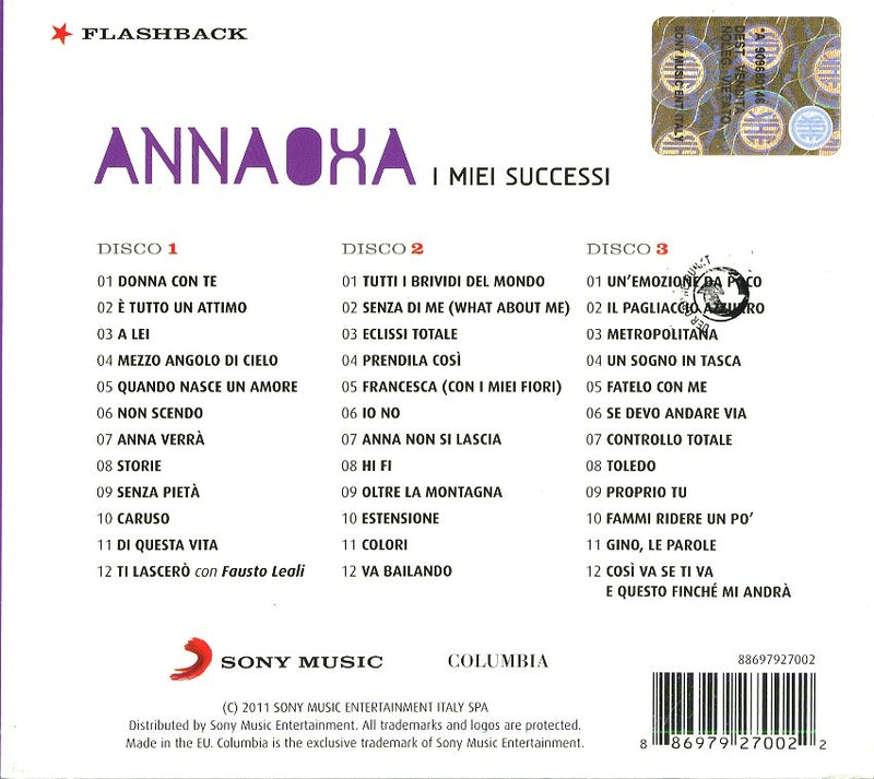 Anna Oxa - I Miei Successi  (3 Cd)