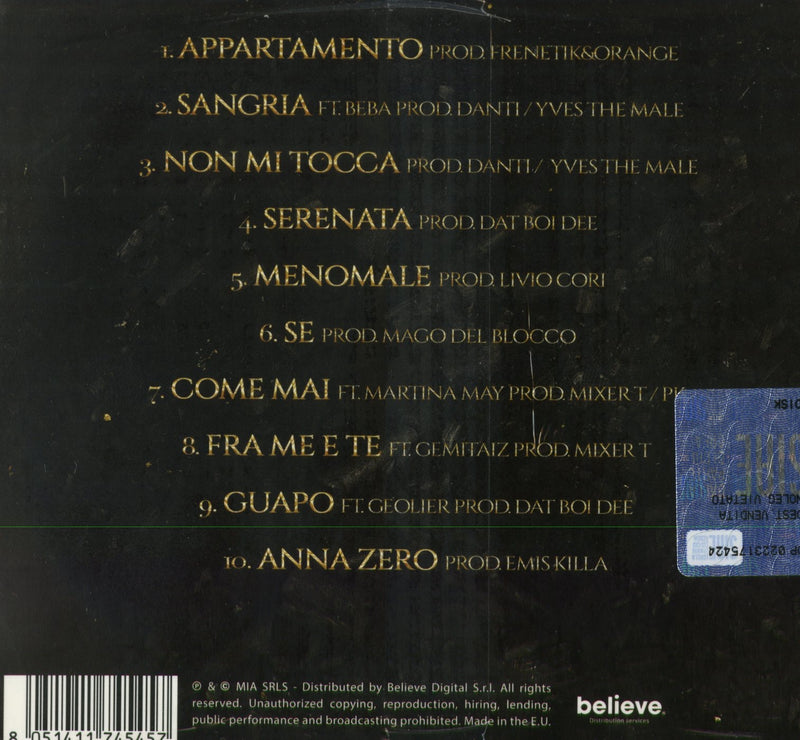 TATANGELO ANNA - ANNAZERO - CD