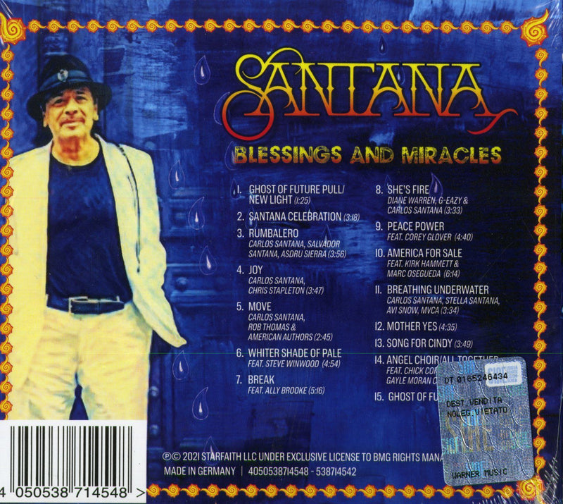 SANTANA - BLESSINGS AND MIRACLES - CD