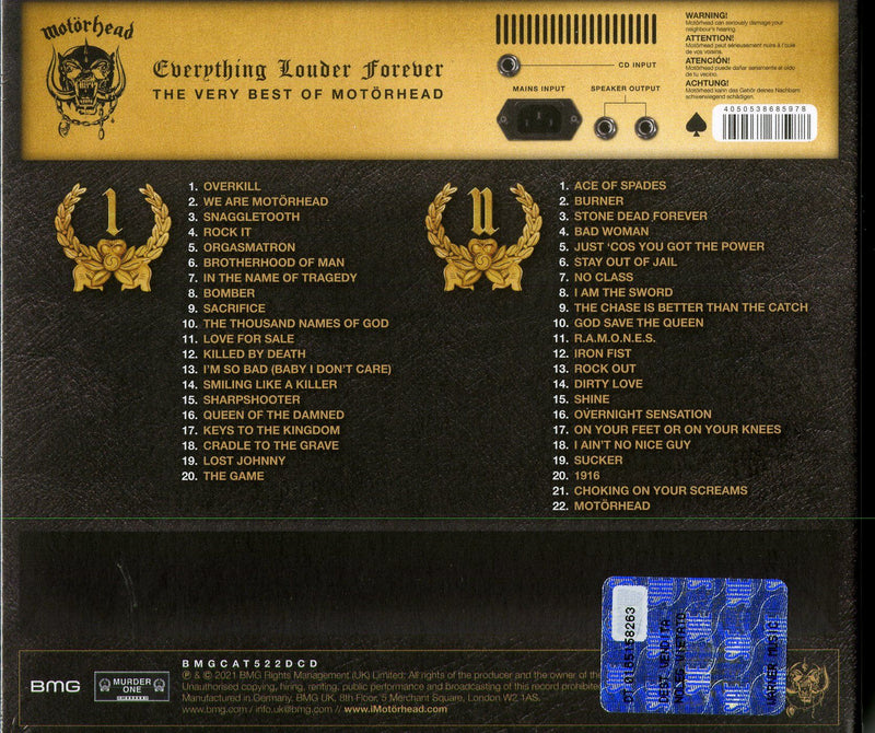 MOTORHEAD - EVERYTHING LOUDER FOREVER - THE VERY BEST - CD