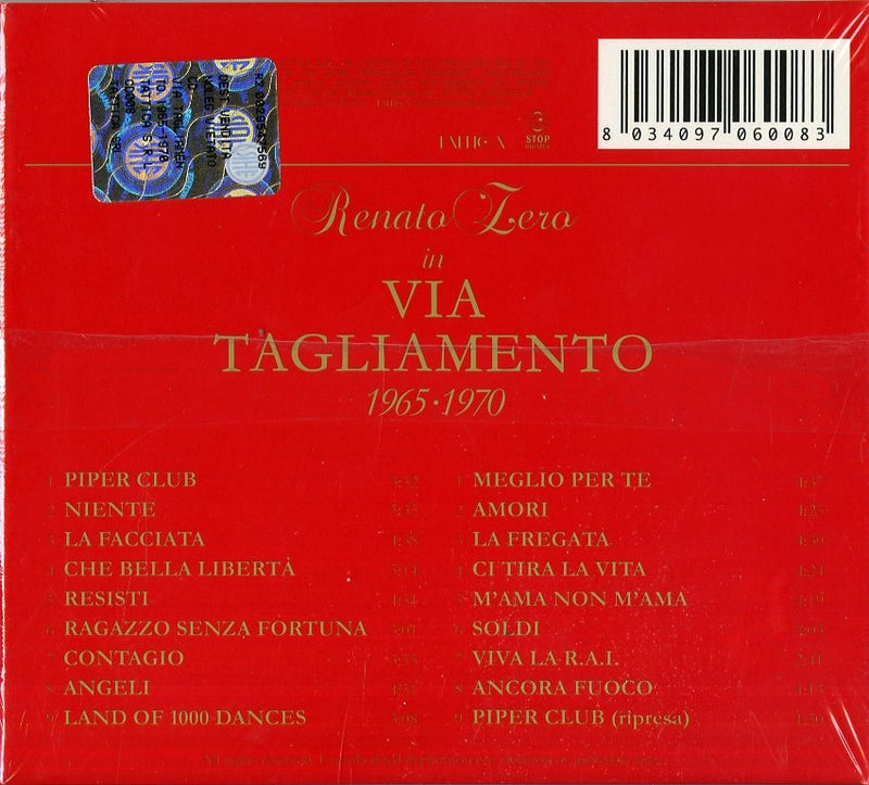 Renato Zero - Via Tagliamento 1965/1970 (2 Cd)