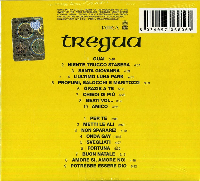 Renato Zero - TREGUA (2 Cd) - CD