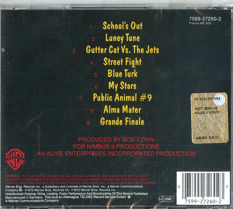 Alice Cooper - School's Out - CD